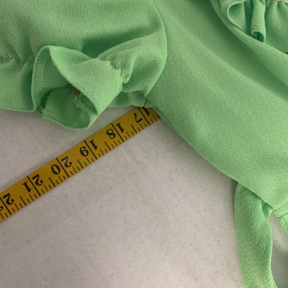 Vintage style green dress ankle length has a belt ties in back size SM f… - Picture 6 of 8